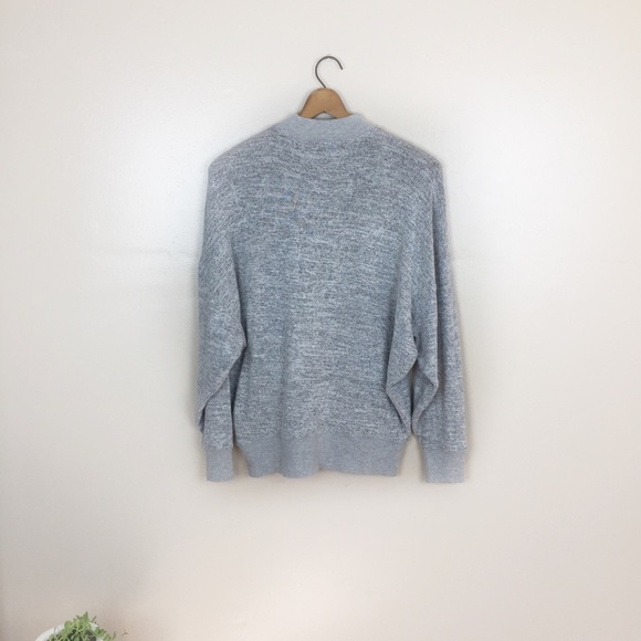 TOPSHOP Gray Mock Neck Sweatshirt - Picture 7 of 8